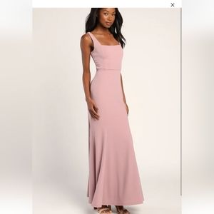 Stage for Romance Dusty Lavender Mermaid Maxi Dress